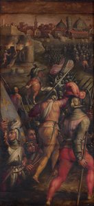 1563-1565年在比萨附近的巴巴基亚尼战役 作者 Giorgio Vasari