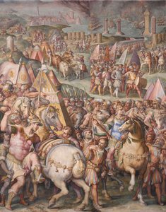 马克西米利安皇帝解除对里窝那的围困，1568-1571年 作者 Giorgio Vasari