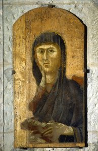 圣母金色背景上的圣母肖像。乔托-迪-邦多内（Giotto di Bondone，1267-1337 年）的作品，约创作于 1290 年。木板上的钢笔画。尺寸：81.5 x 41 厘米。圣洛伦索博尔戈，皮耶。
1610