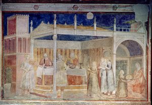 Herod&39;s Banquet，来自Peruzzi Chapel 作者 乔托迪邦多内