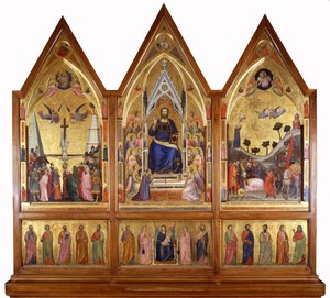Stefaneschi Triptych，c.1320（面板上的蛋彩画） 作者 乔托迪邦多内