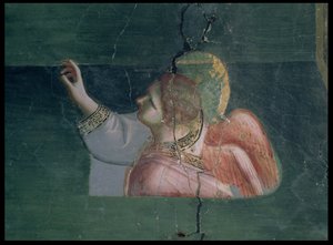圣安妮的天使报喜，天使的细节，c.1305 作者 乔托迪邦多内
