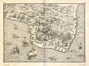 巴西地图 作者 乔万·巴蒂斯塔·拉穆西奥