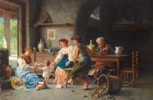 第一步（布面油画） 作者 乔凡尼·巴蒂斯塔·托里利亚（Giovanni Battista Torriglia）