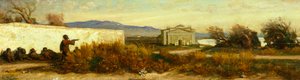 土耳其人在寺庙附近，作者是乔瓦尼，又称尼诺-科斯塔（1826-1903）。 作者 乔万尼·科斯塔（Giovanni Costa）