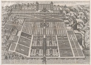 Speculum Romanae Magnificentiae:蒂沃利宫和花园，1581年，1581年。 作者 乔瓦尼·安布罗焦·布兰比利亚。