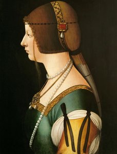比安卡·玛丽亚·斯福尔扎（Bianca Maria Sforza）的画像1472-1510，神圣罗马帝国皇帝马克西米利安一世的第二任妻子，14岁