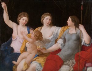 维纳斯、朱诺、密涅瓦和丘比特 作者 乔凡尼·安德里亚·西拉尼（Giovanni Andrea Sirani）