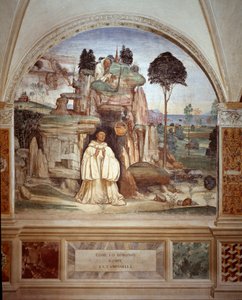恶魔打破钟声 - 恶魔打破了由 Antonio Bazzi dit il Sodoma (1477 - 1549) 制作的修道院的钟壁画，讲述了本笃会修士会的创始人圣本笃会 (480 - 567) 的生平 1503 - 1508 年 蒙特奥利维特