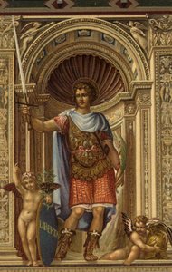 St Victor，绘画由Il Sodoma在Palazzo Comunale，锡耶纳，意大利 作者 乔凡尼·安东尼奥·巴齐
