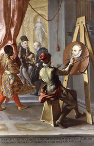 法比奥·阿尔贝加蒂（Fabio Albergati）被西班牙的菲利普二世（Philip II）接受，而一位艺术家则在国王的指令下执行肖像 作者 乔凡尼·安东尼奥·伯里尼或布尔诺