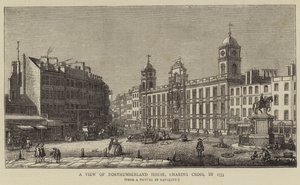 1753年，查林十字街的诺森伯兰庄园景观 作者 乔瓦尼·安东尼奥运河（Canaletto）