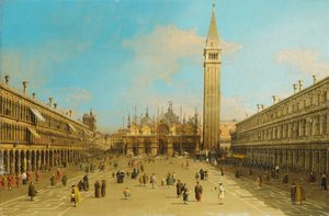 威尼斯圣马可广场，向东， 作者 乔瓦尼·安东尼奥运河（Canaletto）