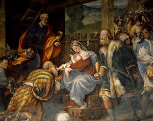Adoration of the Magi 作者 乔凡尼·安东尼奥·波代诺内