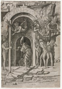 降落到Limbo，c。 1490-1500。 作者 乔瓦尼·安东尼奥·达布雷西亚