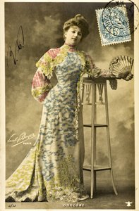 明信片。Arlette Dorgere/Nee Anna Mathilde Irma Jouve（1880 - 1965）的肖像，喜剧演员、舞蹈家和歌手