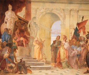 Scipio 的宽宏大量，细节来自 Scipio Africanus 和亚历山大大帝的荣耀 作者 乔凡尼·巴蒂斯塔·提埃波罗