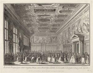 总督在议事厅接待外国大使，1763-1766。