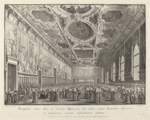 总督在大议会大厅中致谢，1763-1766。