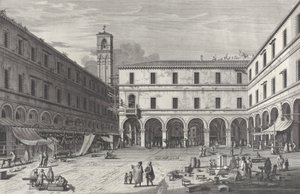 圣贾科莫教堂附近的市场广场景观，1763年。, 1763年。