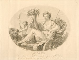 地球，由Francescco Bartolozzi（1727-1815）雕刻出版伦敦，1803年（版画）