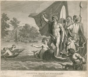 1775年6月23日，伦敦米尔班克拉内拉花园的帆船赛球