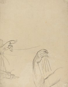 两只普提和一只垂下的手臂的研究 [背面] 作者 乔凡尼·巴蒂斯塔·西普里亚尼