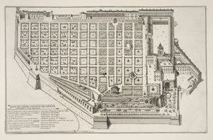 教皇宫和奎里纳勒宫，来自Prospettiva di Roma Moderna的新织物和建筑剧院，出版于1665-69（另见172928）