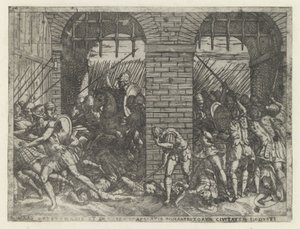 罗马士兵入侵 Crustumerium
Victus Crustumenis（......）civitatem dedusti（物品上的标题）
罗穆卢斯和雷莫斯的一生（系列标题）