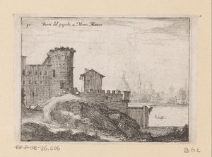 罗马人民之门入口处
Fuori del popolo a Mano Manco（物品上的标题）
Gezichten op Rome（系列标题）
Alcune vedute et prospettive di luoghi dishabitati di Roma（系列标题）