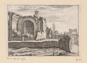 罗马的维纳斯神殿遗址
Dietro Santa Maria nova（物品上的标题）
Gezichten op Rome（系列标题）
Alcune vedute et prospettive di luoghi dishabitati di Roma（系列标题）