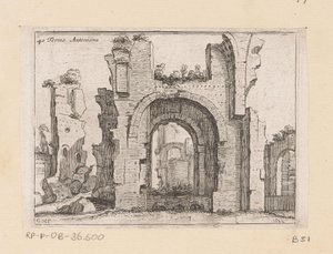 罗马卡拉卡拉浴场的休息区
安东尼娜温泉（物品上的标题）
Gezichten op Rome（系列标题）
Alcune vedute et prospettive di luoghi dishabitati di Roma（系列标题）