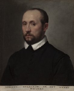 Vincenzo Guarignoni的肖像，c。 1572。 作者 乔瓦尼·巴蒂斯塔·莫罗尼