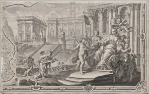 吉昂巴蒂斯塔-诺利（Giambattista Nolli）于 MDCCXLVII 年绘制的罗马新钢琴，又称 "罗马大钢琴"（La Pianta Grande di Roma）。