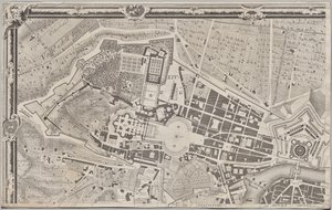 吉昂巴蒂斯塔-诺利（Giambattista Nolli）于 MDCCXLVII 年绘制的罗马新钢琴，又称 "罗马大钢琴"（La Pianta Grande di Roma）。