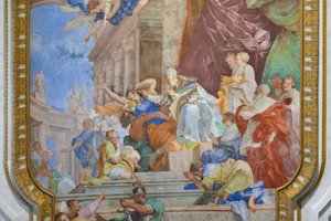 棺木中央链条的奇迹，细节 作者 乔瓦尼·巴蒂斯塔·帕罗迪（Giovanni Battista Parodi）