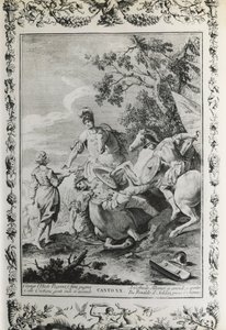 耶路撒冷交付，第二十节，乔瓦尼-巴蒂斯塔-皮亚泽塔（1683-1754）为托尔夸托-塔索（1544-1595）的诗所作的插图，1745年在威尼斯出版的版本，意大利 作者 乔凡尼·巴蒂斯塔·皮亚泽塔