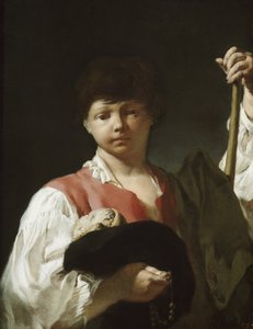 乞Boy男孩，或年轻的朝圣者，1738-39年 作者 乔凡尼·巴蒂斯塔·皮亚泽塔