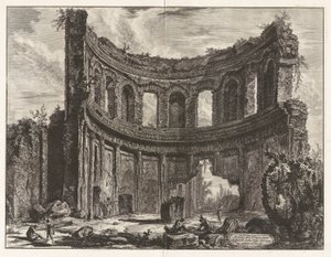 蒂沃利附近哈德良别墅中据说是阿波罗神庙的遗迹 作者 Giovanni-Battista Piranesi