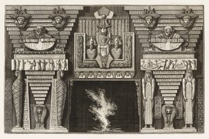 装订版画，伊特鲁里亚烟囱壁画，选自《Diverse Maniere d