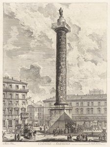 Colonna Antonina（马库斯-奥勒留的圆柱），选自 Vedute di Roma（罗马景色） 作者 乔凡尼·巴蒂斯塔·皮拉涅西