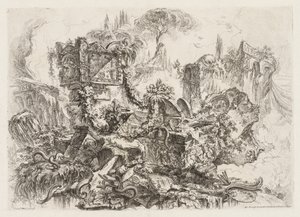 格罗特斯基  有蛇的废墟 作者 Giovanni-Battista Piranesi
