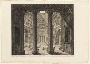 万神殿内景，选自《罗马风光 作者 Giovanni-Battista Piranesi
