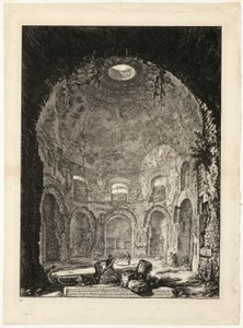 所谓的 Tempio della Tosse（咳嗽神庙）内景，选自《罗马景观》。 作者 Giovanni-Battista Piranesi