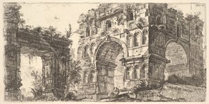 图11：《罗马上古》系列中的Janus Tempio di Giano寺。 1748。 作者 乔凡尼·巴蒂斯塔·皮拉涅西