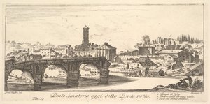 板块14：参议院桥，今天叫Ponte Rotto断桥。1.Temple o...，约1748年。 作者 乔凡尼·巴蒂斯塔·皮拉涅西