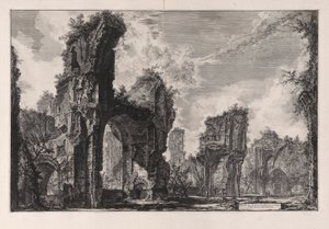Rovine del Sisto, o sia della gran sala delle Terme Antoniniane（《西斯托斯废墟，或可能是安东尼浴场[卡拉卡拉浴场]的中央大厅》），选自 Vedute di Roma（《罗马景观》）。 作者 乔凡尼·巴蒂斯塔·皮拉涅西