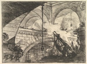 带有贝壳装饰物的拱门，来自Carceri dinvenzione Imaginary Prisons，ca。 1749-50。 作者 乔凡尼·巴蒂斯塔·皮拉涅西