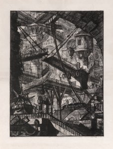 吊桥，图版 7，来自 Carceri d 作者 Giovanni-Battista Piranesi