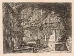 监狱：有灯笼的宽厅，1745-1750年。 作者 乔凡尼·巴蒂斯塔·皮拉涅西